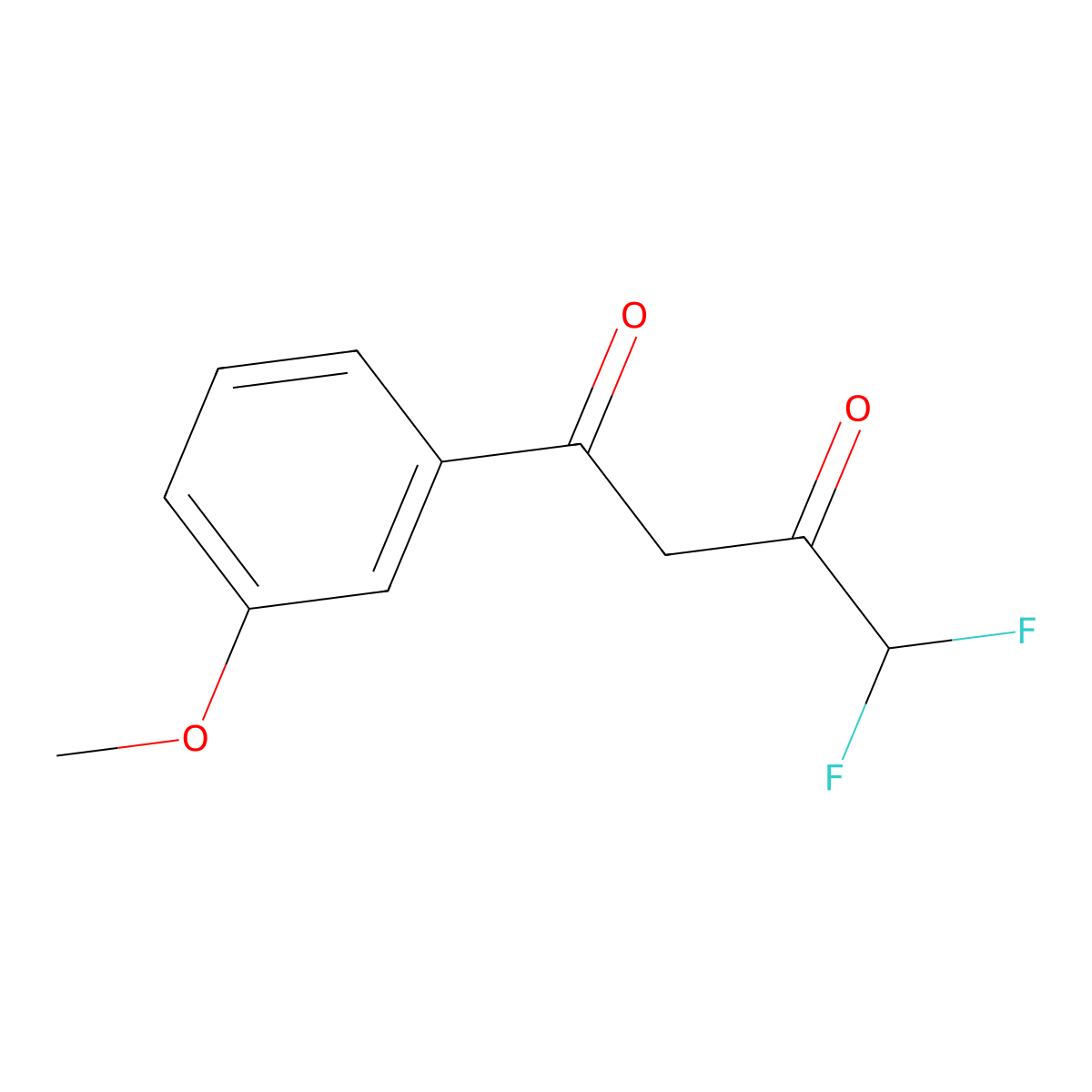 4,4-Difluoro-1-(3-methoxyphenyl)butane-1,3-dione molecular structure, CAS 832740-76-8