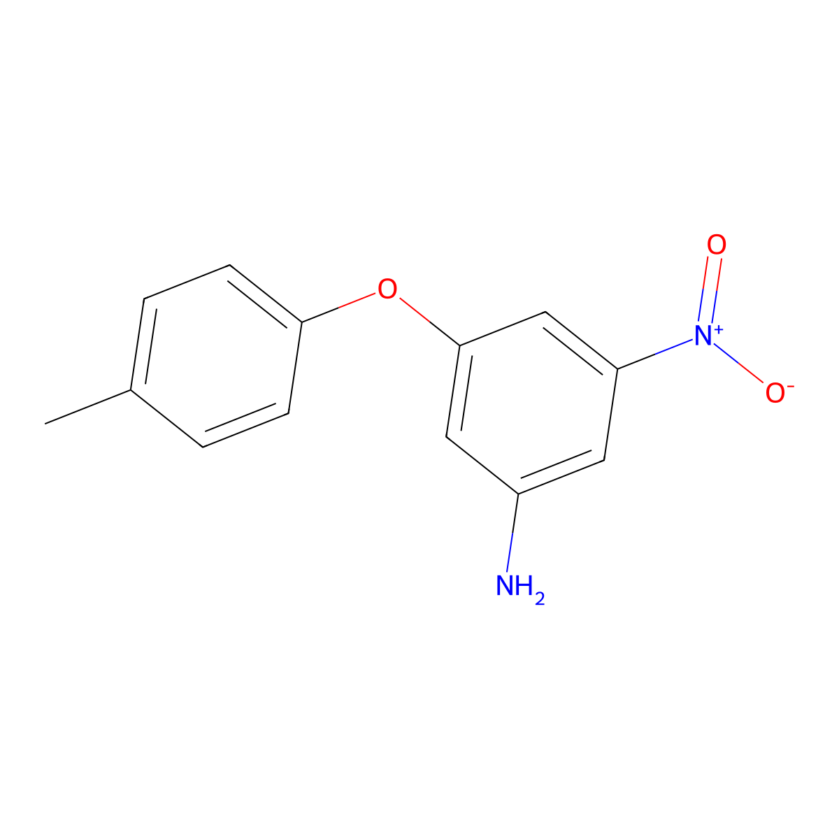 3-(4-Methylphenoxy)-5-nitroaniline molecular structure, CAS 832740-86-0