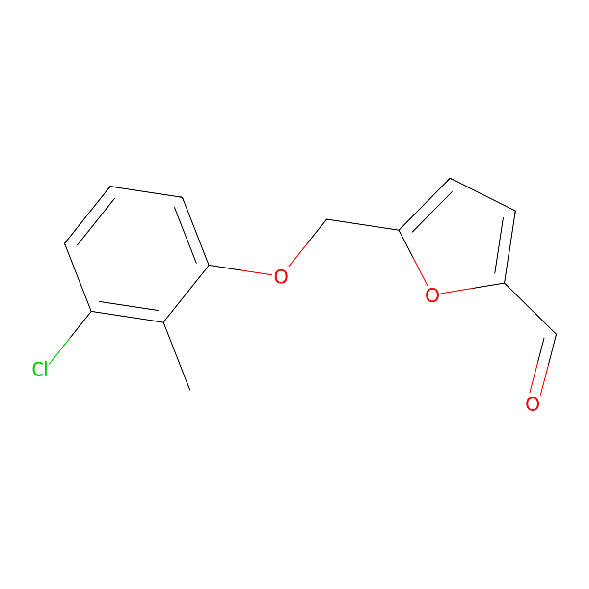 5-[(3-Chloro-2-methylphenoxy)methyl]furan-2-carbaldehyde molecular structure, CAS 832740-87-1