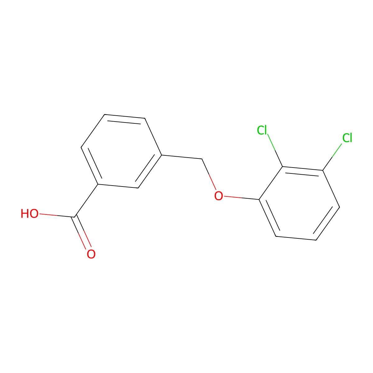 3-[(2,3-Dichlorophenoxy)methyl]benzoic acid molecular structure, CAS 832740-95-1