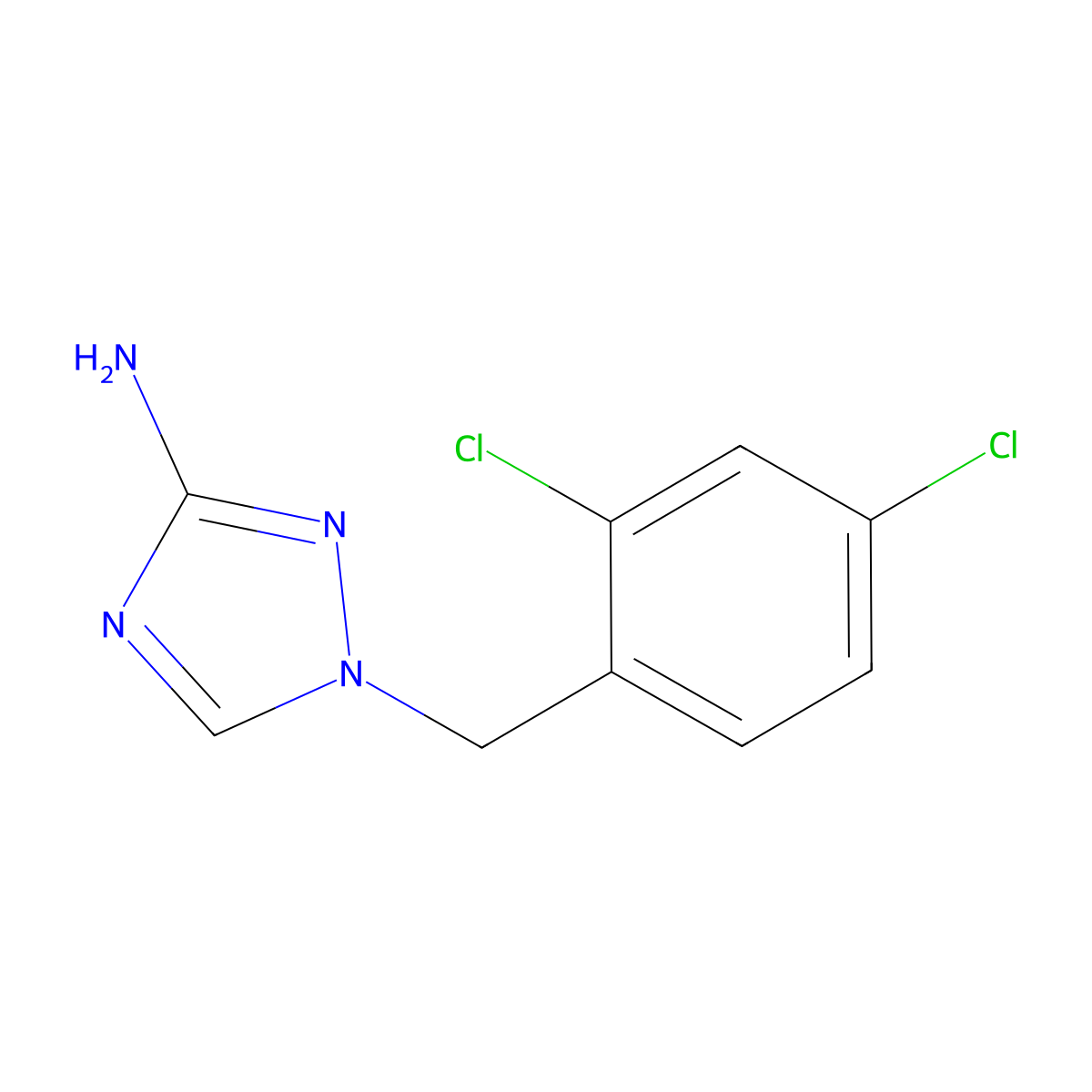 1-(2,4-dichlorobenzyl)-1H-1,2,4-triazol-3-amine molecular structure, CAS 832740-96-2