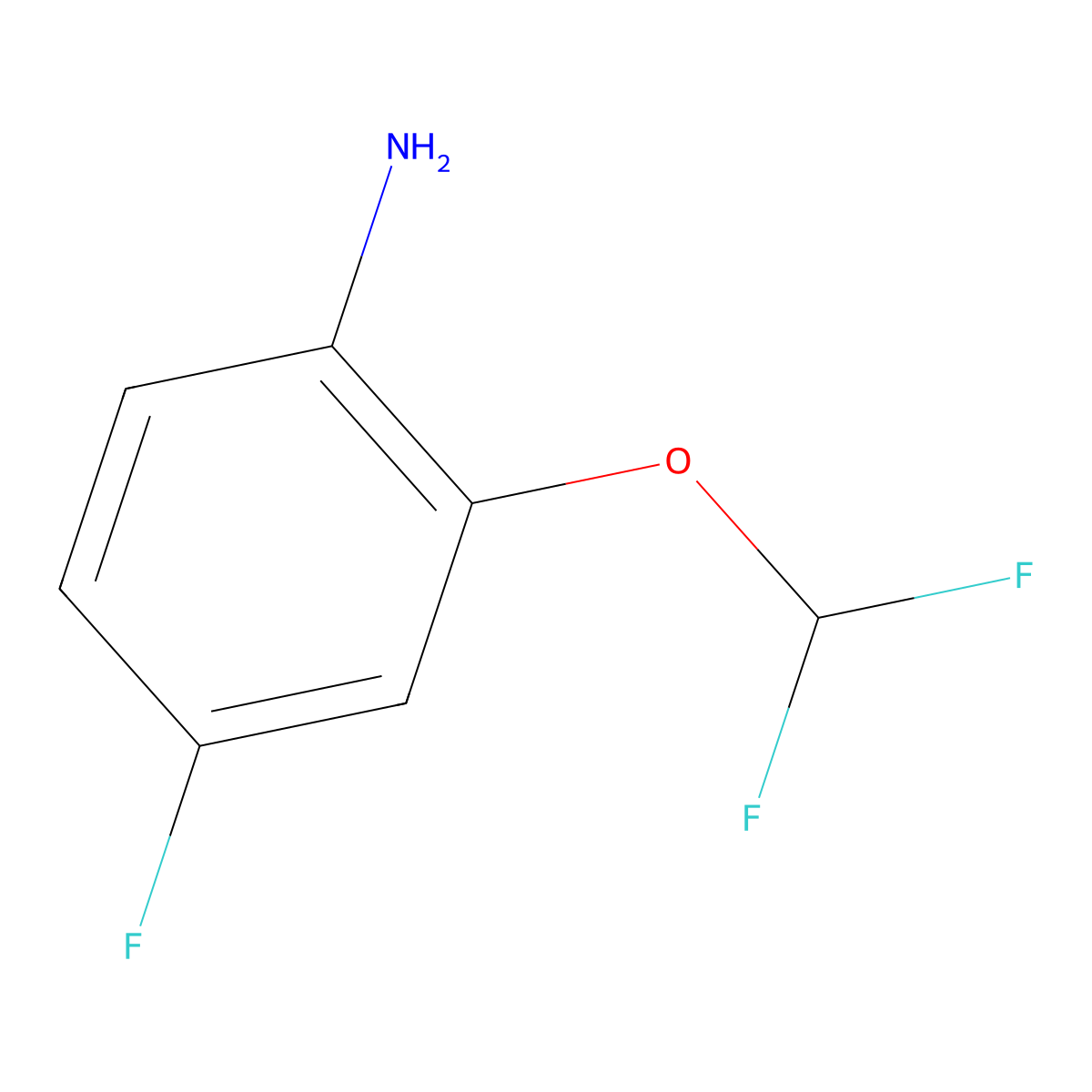 2-(Difluoromethoxy)-4-fluoroaniline molecular structure, CAS 832740-98-4
