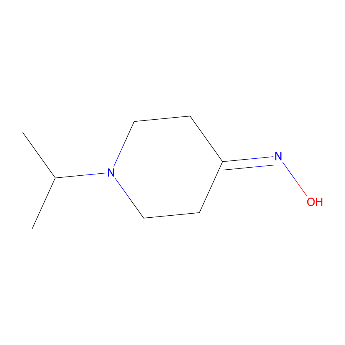 1-Isopropylpiperidin-4-one oxime molecular structure, CAS 832741-00-1