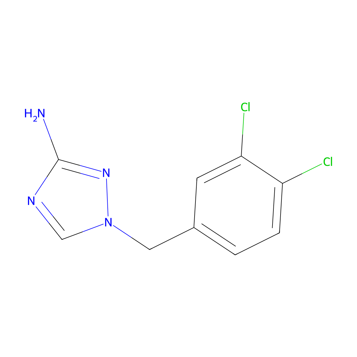 1-(3,4-dichlorobenzyl)-1H-1,2,4-triazol-3-amine molecular structure, CAS 832741-07-8