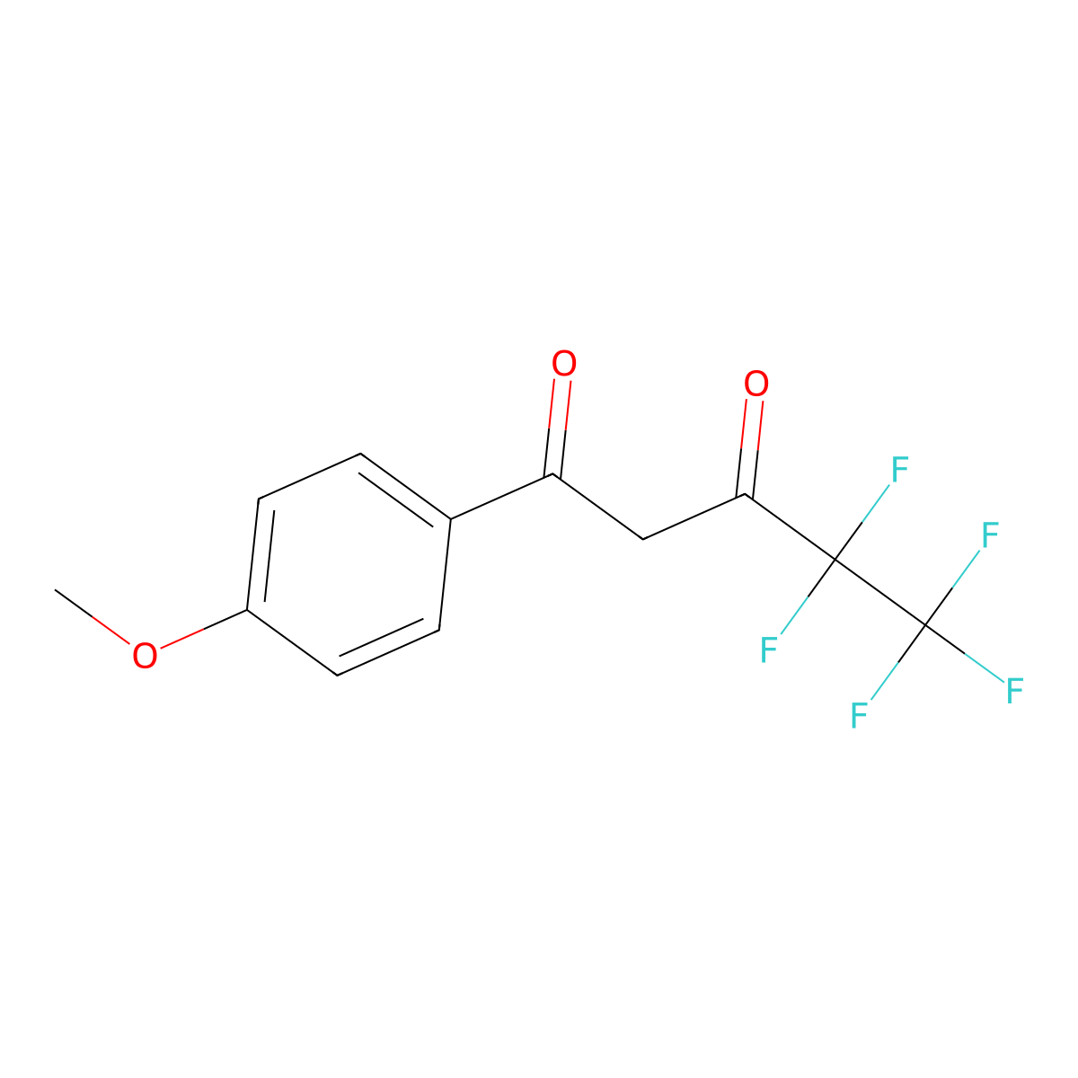 4,4,5,5,5-Pentafluoro-1-(4-methoxyphenyl)pentane-1,3-dione molecular structure, CAS 832741-08-9