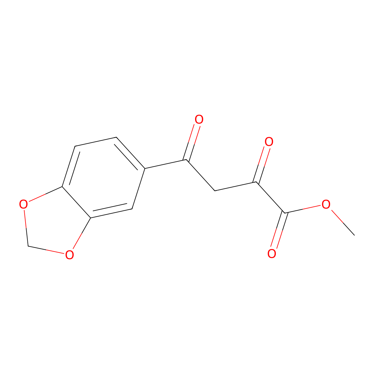Methyl 4-(1,3-benzodioxol-5-yl)-2,4-dioxobutanoate molecular structure, CAS 832741-10-3