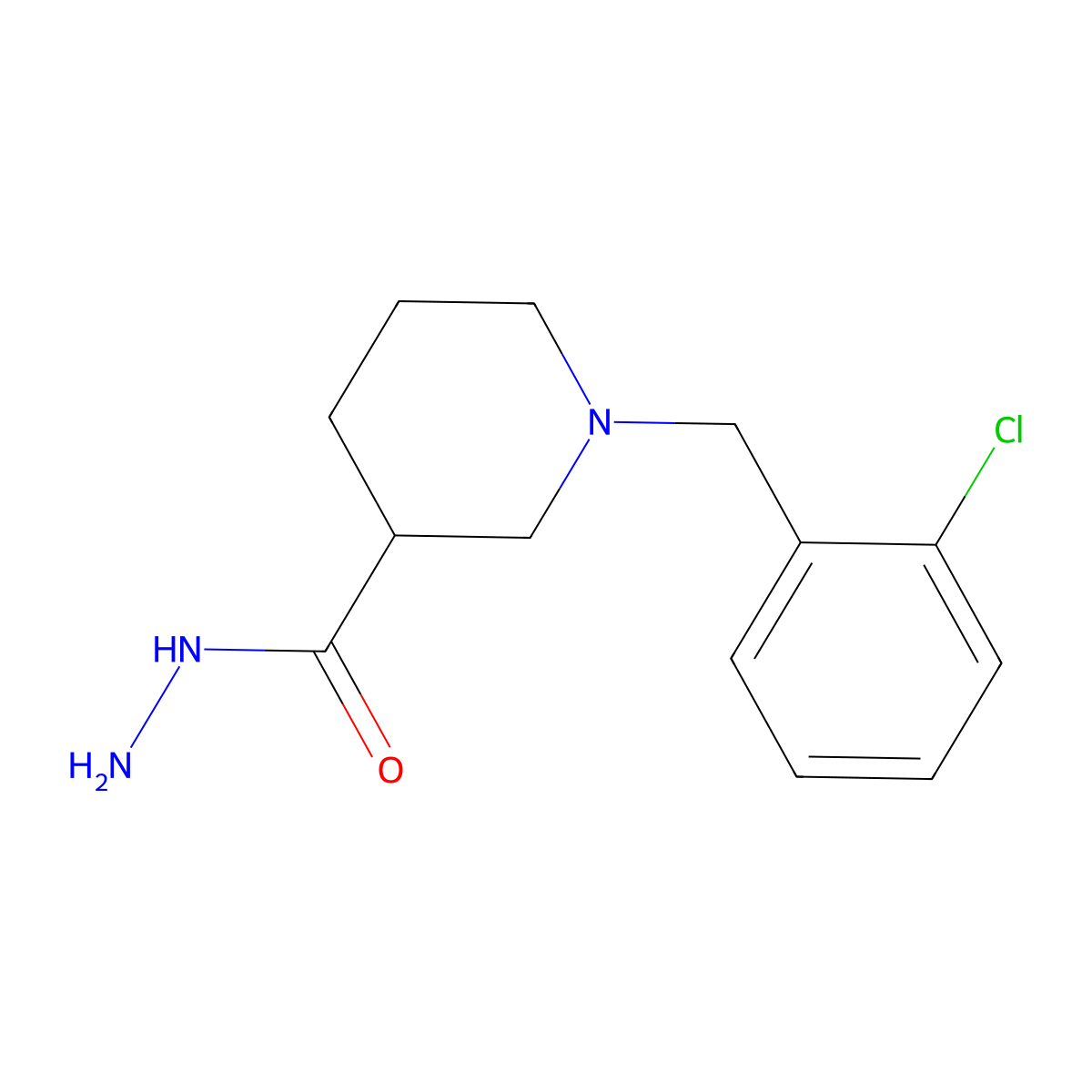1-(2-Chlorobenzyl)piperidine-3-carbohydrazide molecular structure, CAS 832741-13-6