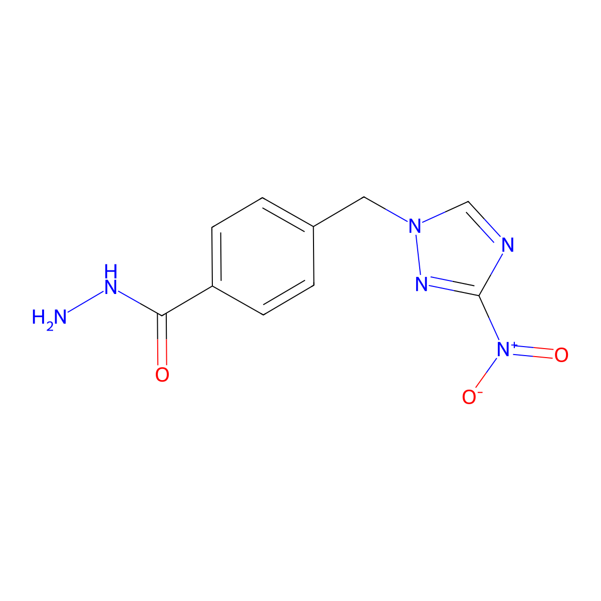 4-[(3-nitro-1H-1,2,4-triazol-1-yl)methyl]benzohydrazide molecular structure, CAS 832741-16-9