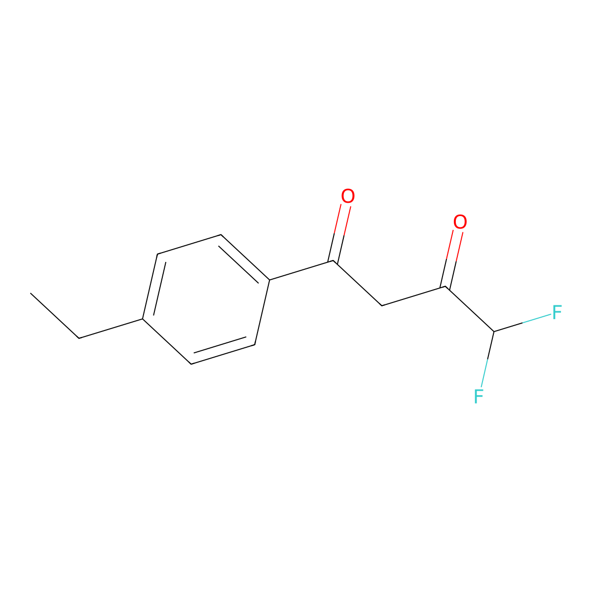 1-(4-Ethylphenyl)-4,4-difluorobutane-1,3-dione molecular structure, CAS 832741-19-2
