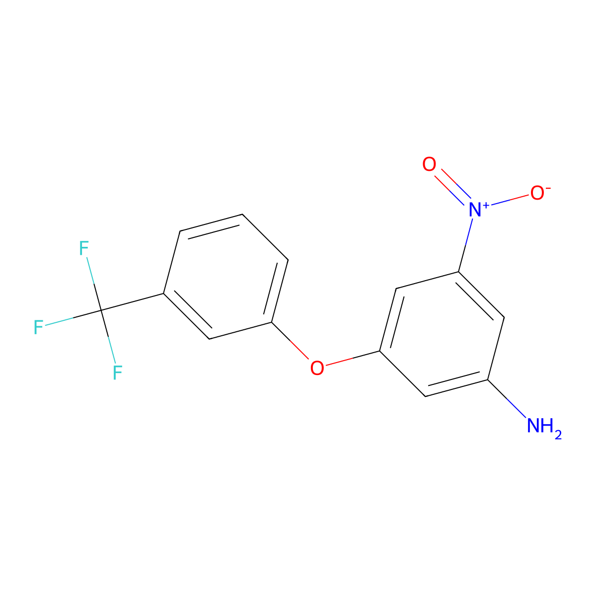 3-Nitro-5-[3-(trifluoromethyl)phenoxy]aniline molecular structure, CAS 832741-23-8