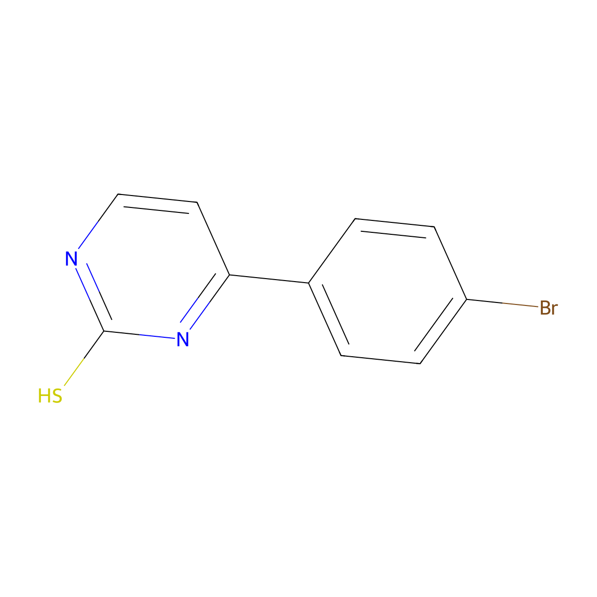 4-(4-Bromophenyl)-2-pyrimidinethiol molecular structure, CAS 832741-25-0