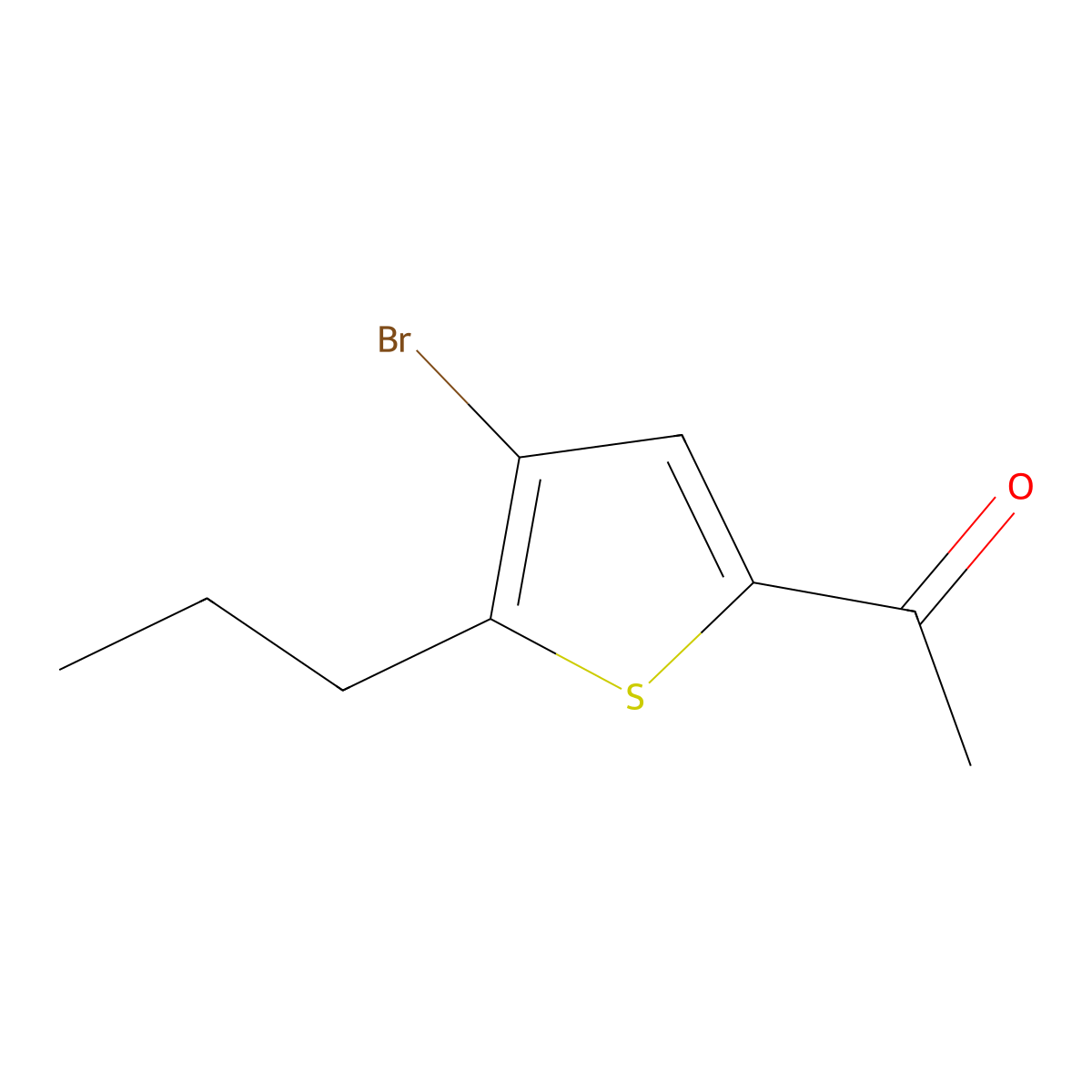 1-(4-Bromo-5-propylthiophen-2-yl)ethanone molecular structure, CAS 832741-29-4