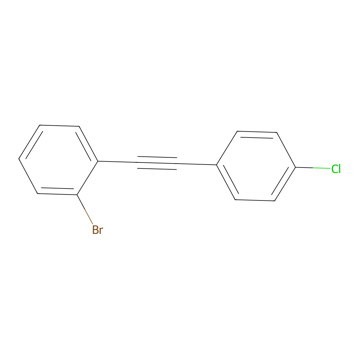 1-Bromo-2-[(4-chlorophenyl)ethynyl]benzene molecular structure, CAS 832744-20-4