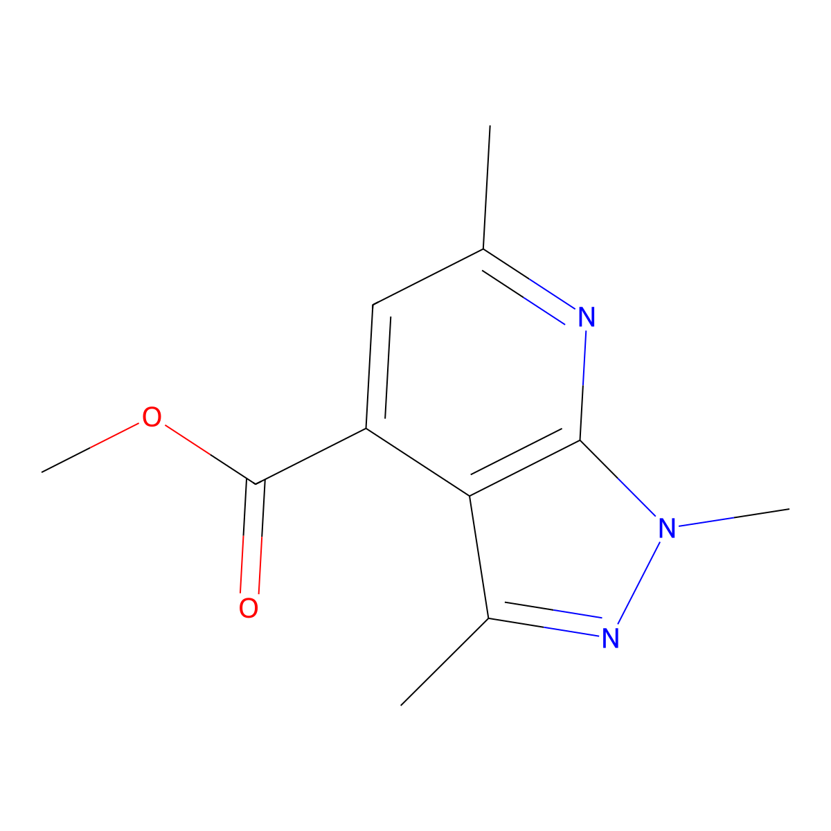 methyl 1,3,6-trimethyl-1H-pyrazolo[3,4-b]pyridine-4-carboxylate molecular structure, CAS 832746-71-1