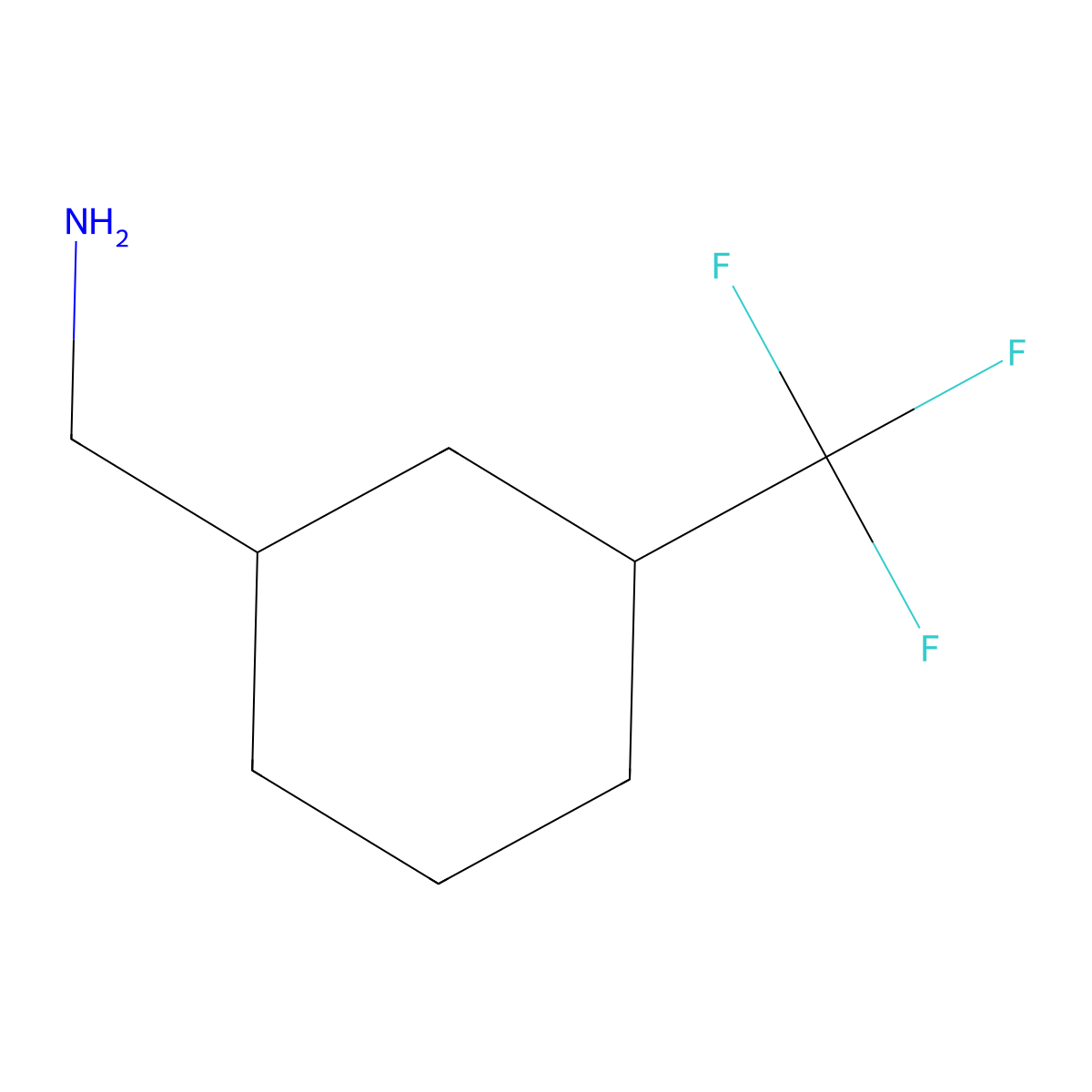 [3-(Trifluoromethyl)cyclohexyl]methanamine molecular structure, CAS 832753-69-2