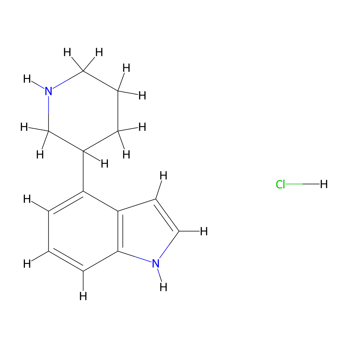4-(Piperidin-3-yl)-1H-indole--hydrogen chloride (1/1) molecular structure, CAS 83276-08-8