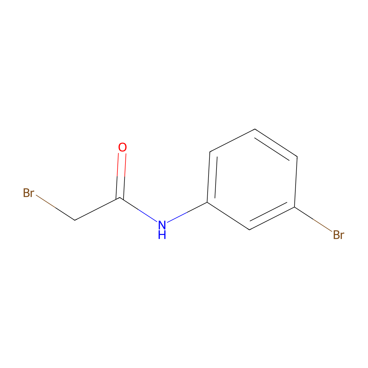 2-bromo-N-(3-bromophenyl)acetamide molecular structure, CAS 83276-95-3