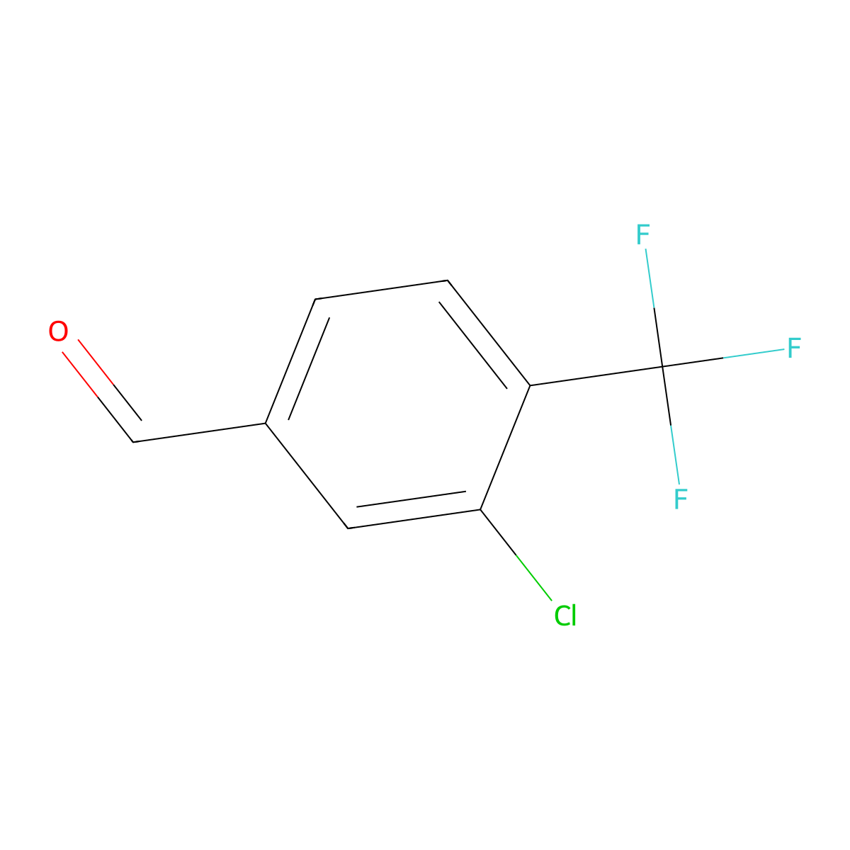 3-Chloro-4-(trifluoromethyl)benzaldehyde molecular structure, CAS 83279-38-3