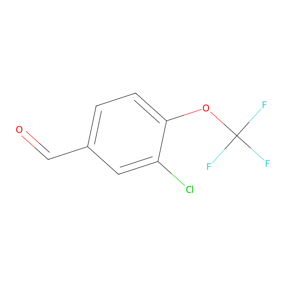 3-Chloro-4-(trifluoromethoxy)benzaldehyde molecular structure, CAS 83279-39-4