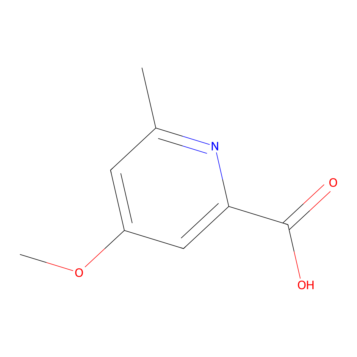 4-Methoxy-6-methylpyridine-2-carboxylic acid molecular structure, CAS 83282-64-8