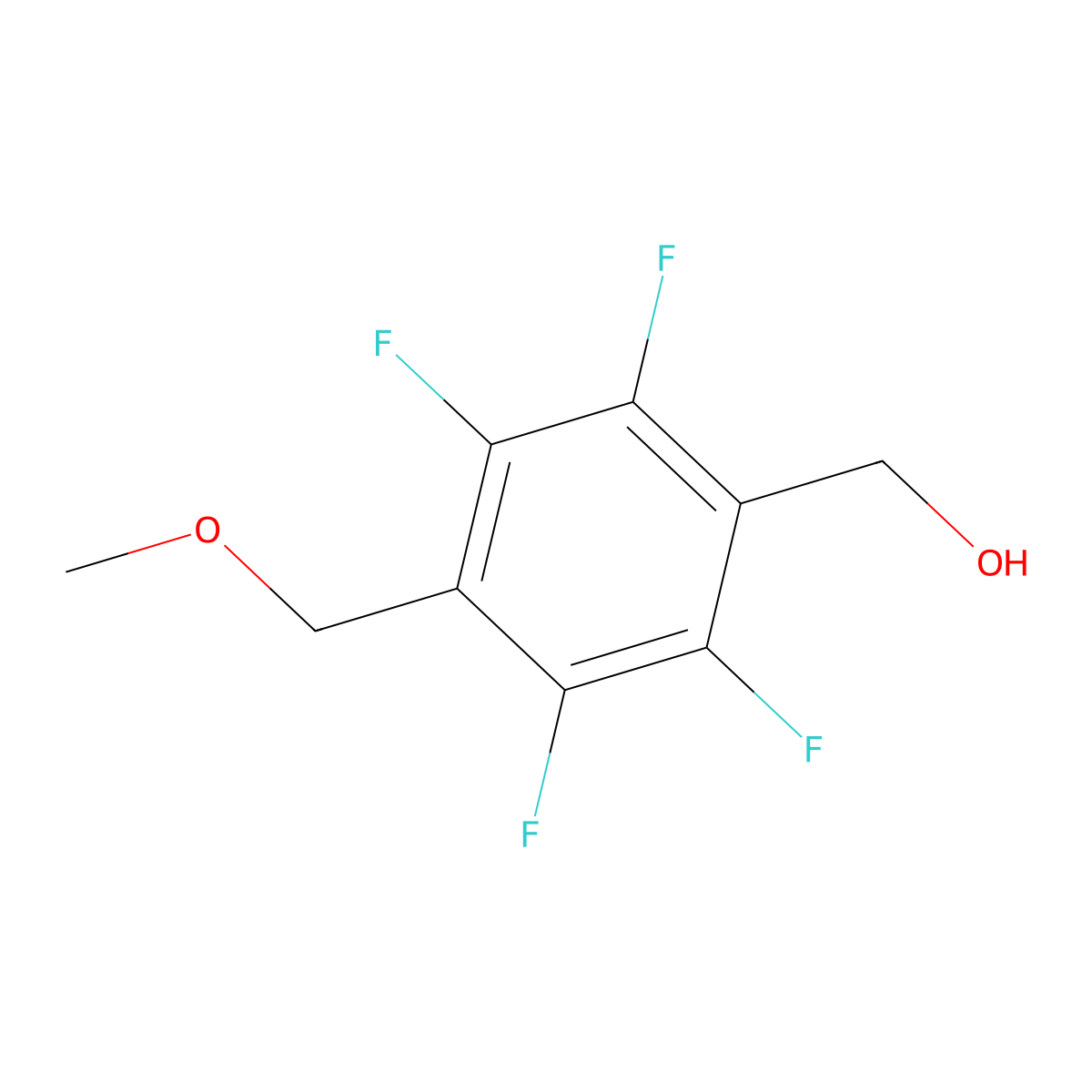 4-Methoxymethyl-2,3,5,6-tetrafluorobenzyl alcohol molecular structure, CAS 83282-91-1