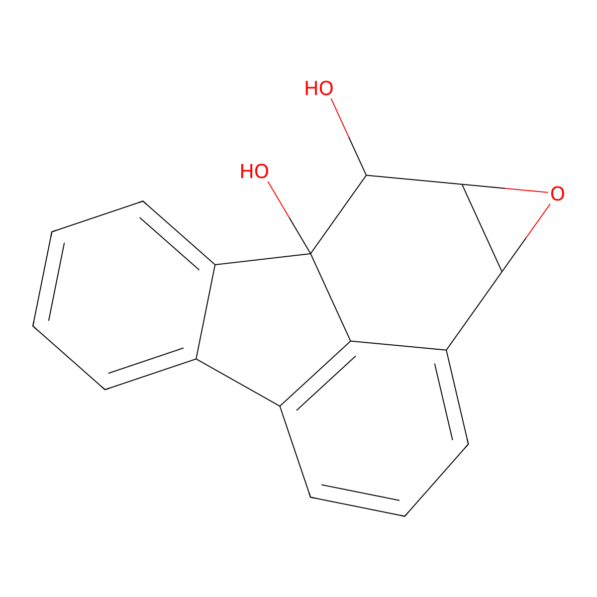 syn-1,2,3-Trihydrofluoranthene-1,10b-diol-2,3-epoxide molecular structure, CAS 83291-40-1