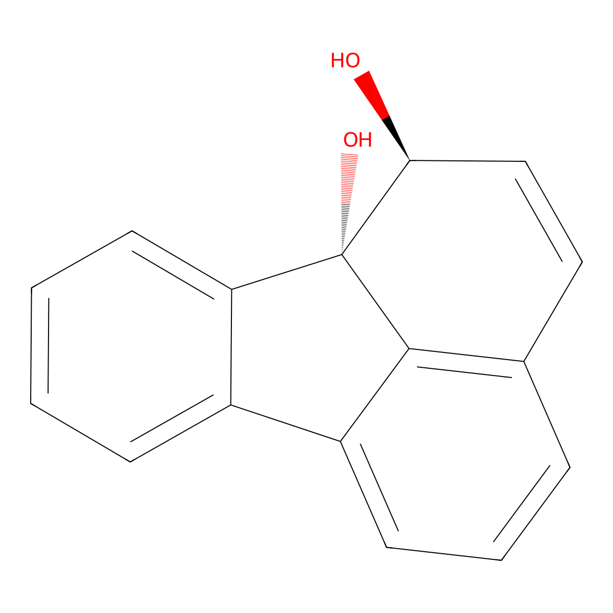 trans-1,10b-Dihydroxy-1-hydrofluoranthene molecular structure, CAS 83291-54-7