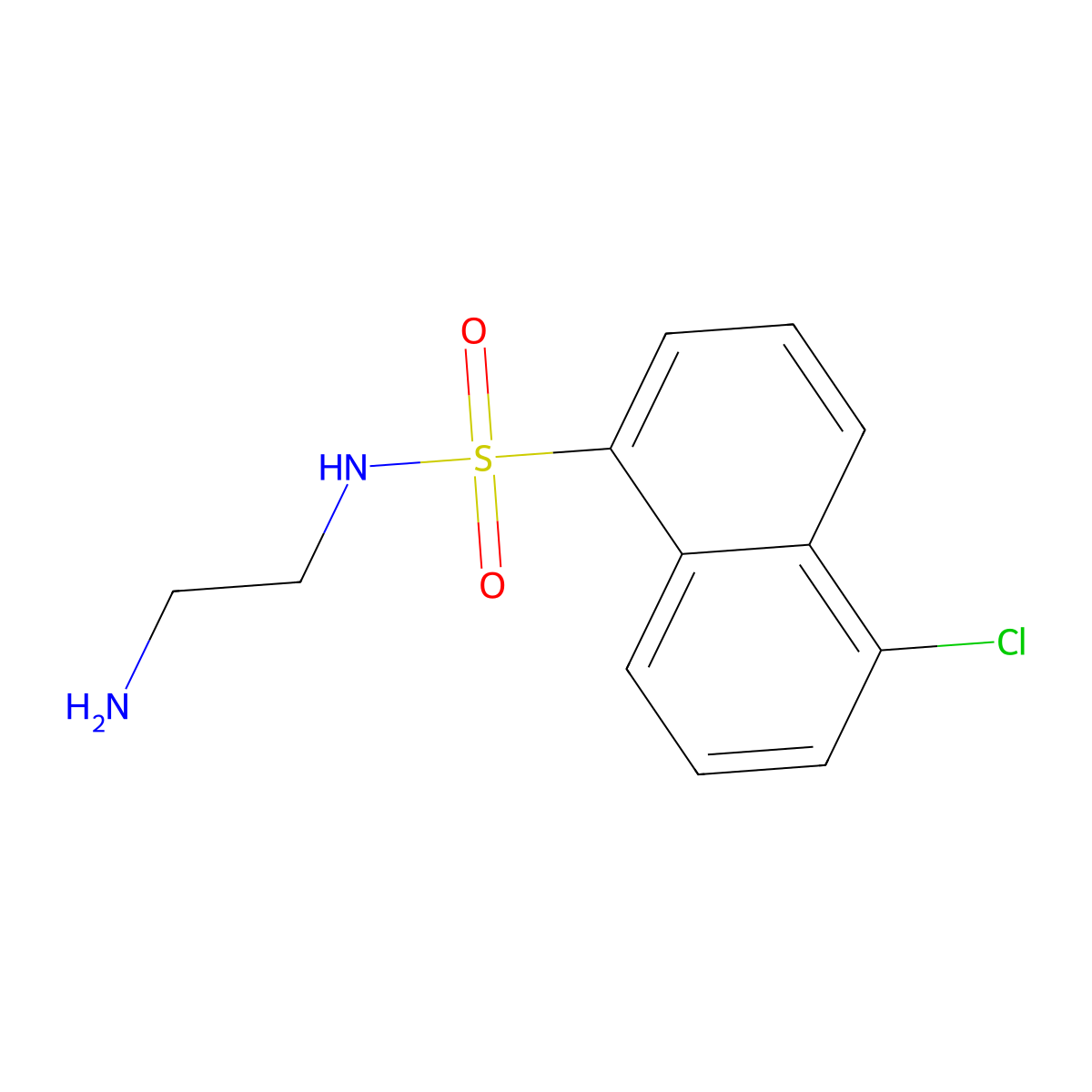 N-(2-Aminoethyl)-5-chloronaphthalene-1-sulfonamide molecular structure, CAS 83298-75-3