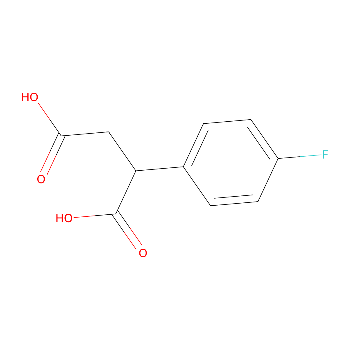 2-(4-Fluorophenyl)succinic acid molecular structure, CAS 833-18-1