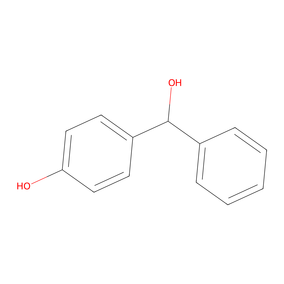 4-[Hydroxy(phenyl)methyl]phenol molecular structure, CAS 833-39-6