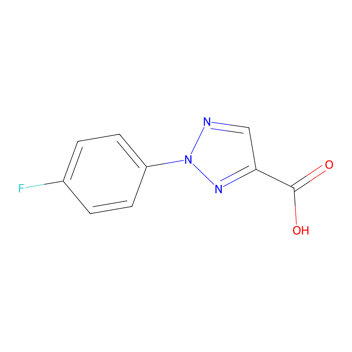 2-(4-fluorophenyl)-2H-1,2,3-triazole-4-carboxylic acid molecular structure, CAS 833-60-3