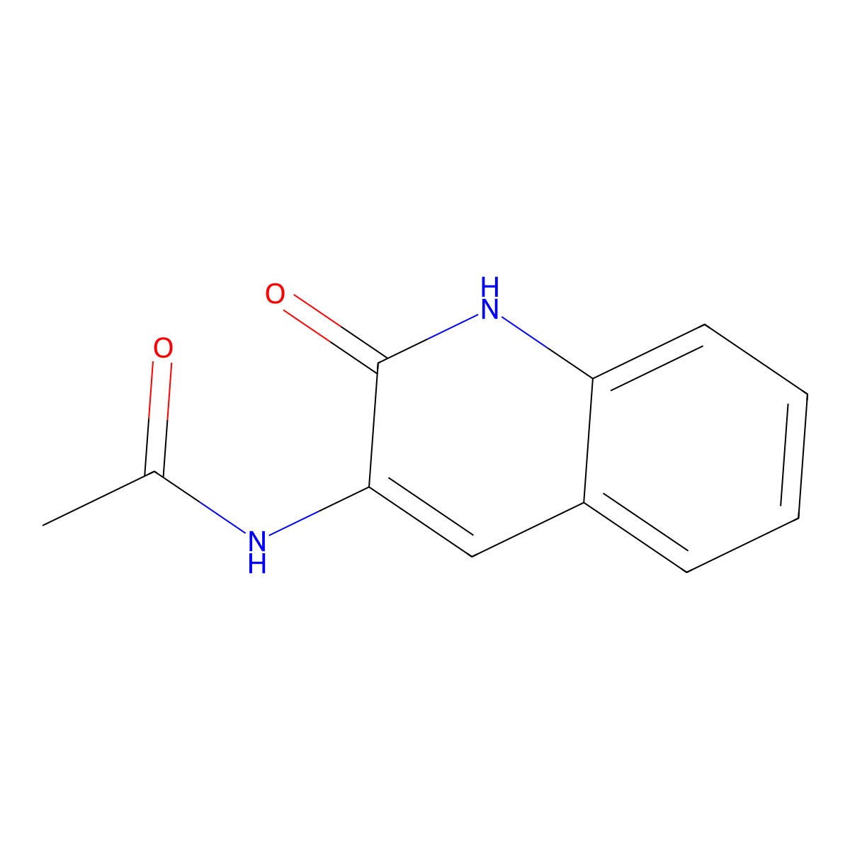 N-(1,2-Dihydro-2-oxo-3-quinolinyl)acetamide molecular structure, CAS 833-62-5
