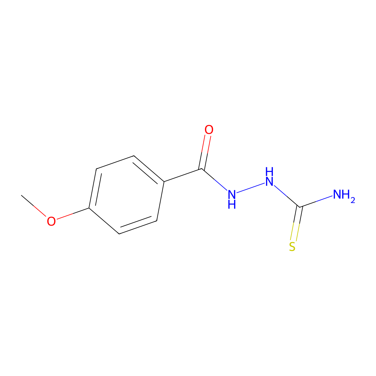 N-(carbamothioylamino)-4-methoxybenzamide molecular structure, CAS 833-84-1