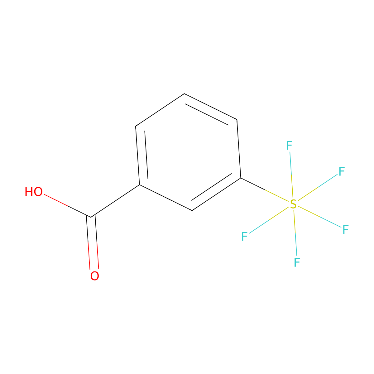 3-(Pentafluorosulfanyl)benzoic acid molecular structure, CAS 833-96-5