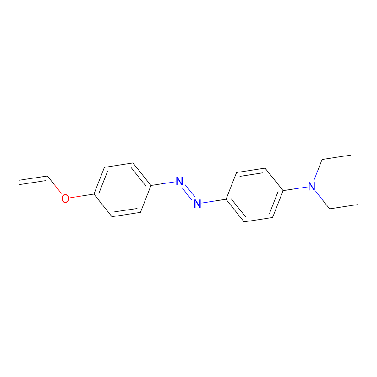 Diethyl{4-[(4-vinyloxyphenyl)diazenyl]phenyl}amine molecular structure, CAS 83300-45-2