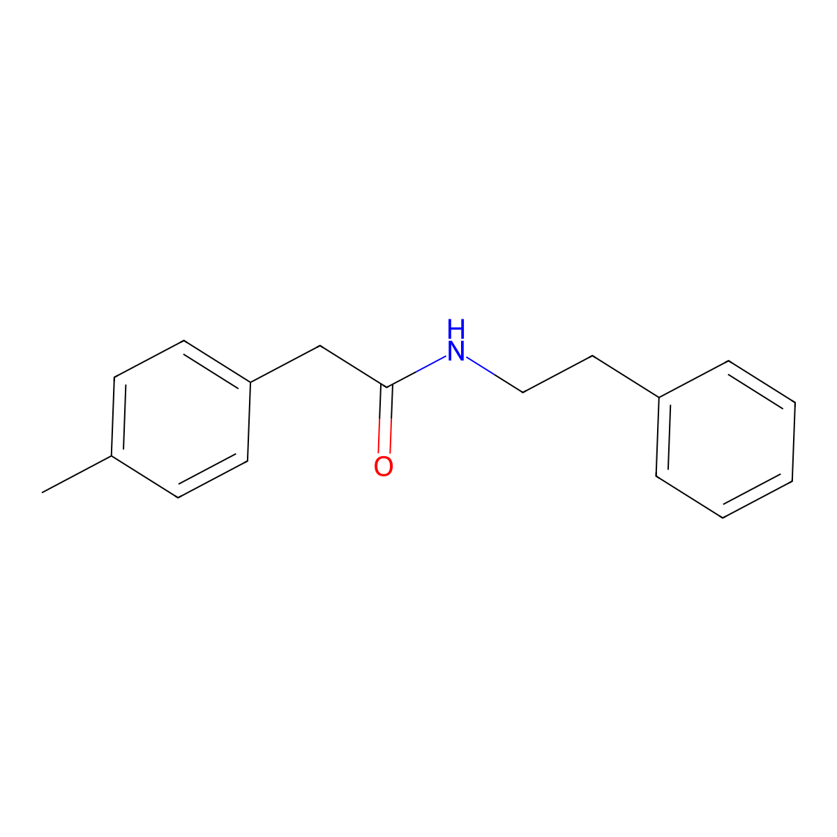 2-(4-methylphenyl)-N-(2-phenylethyl)acetamide molecular structure, CAS 83303-97-3