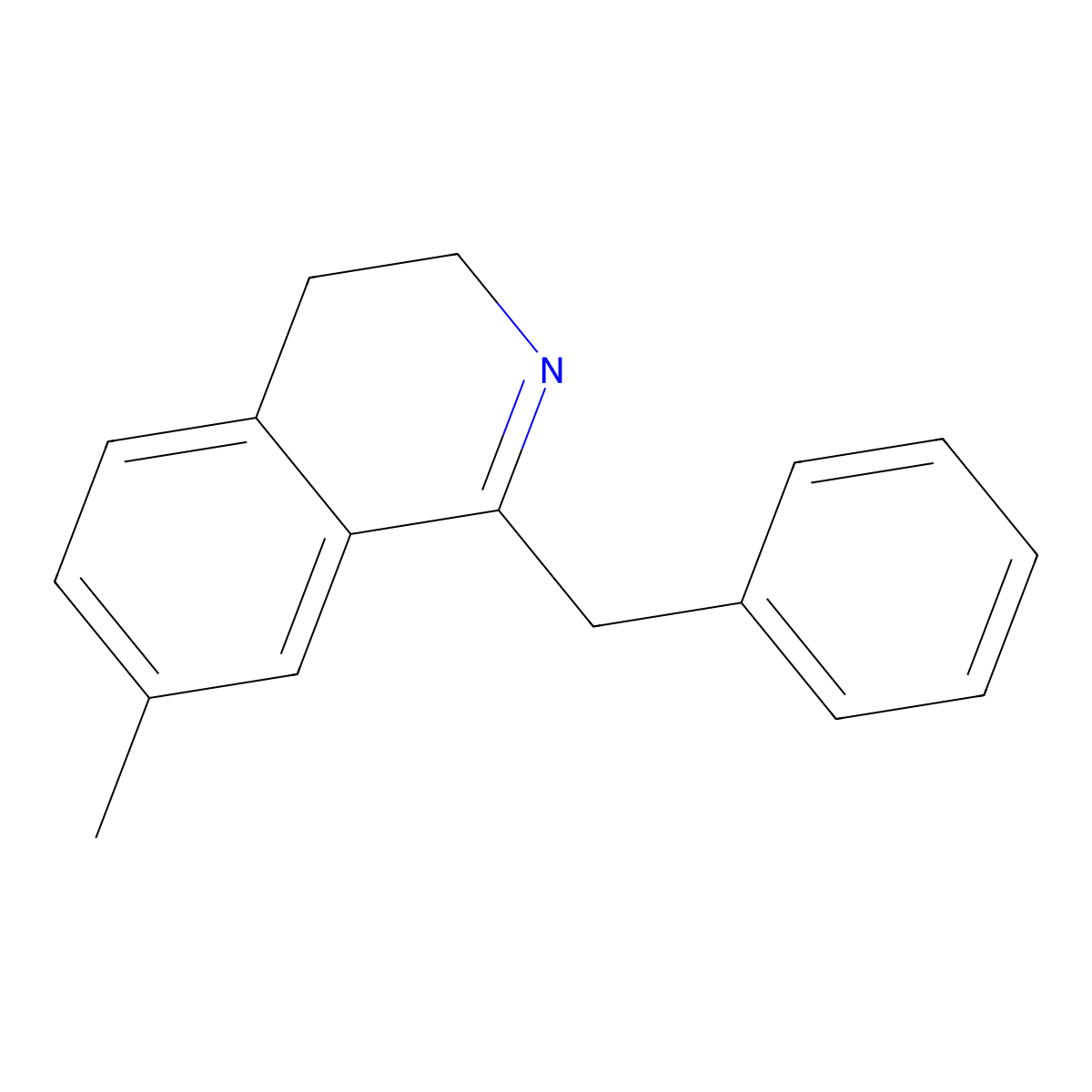 1-Benzyl-7-methyl-3,4-dihydroisoquinoline molecular structure, CAS 83304-00-1