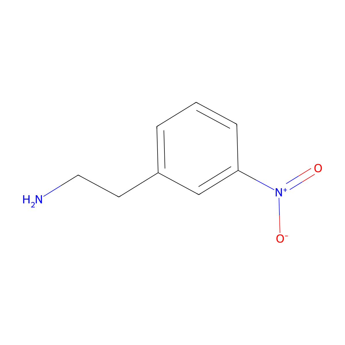 2-(3-Nitrophenyl)ethan-1-amine molecular structure, CAS 83304-13-6