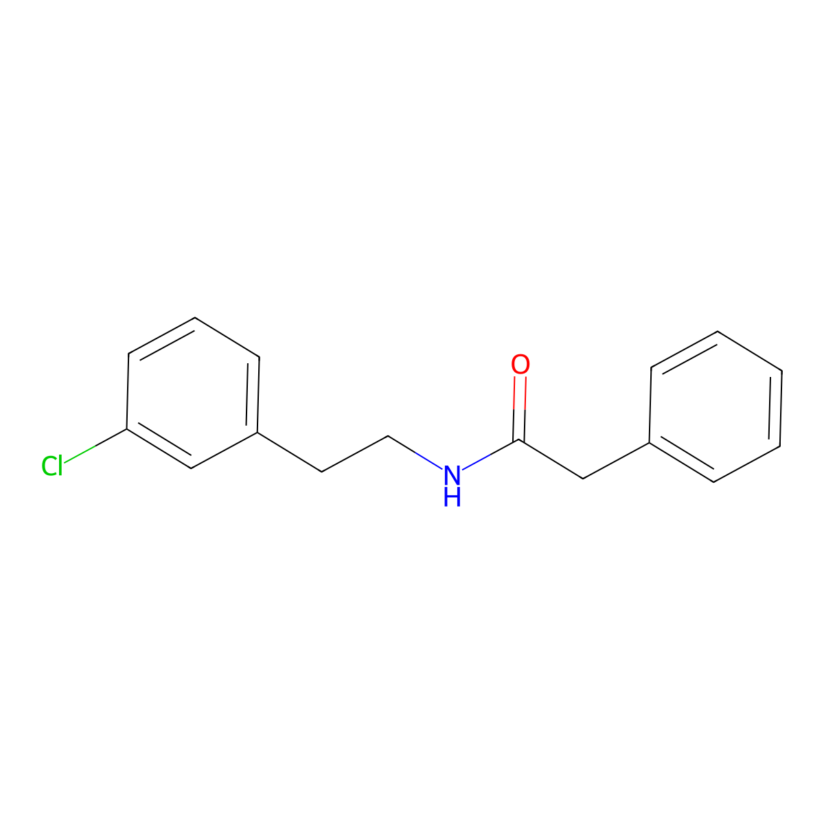 N-[2-(3-chlorophenyl)ethyl]-2-phenylacetamide molecular structure, CAS 83304-14-7