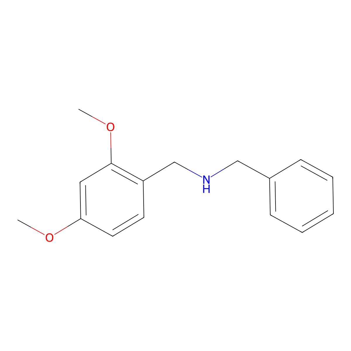 Benzyl-(2,4-dimethoxy-benzyl)-amine molecular structure, CAS 83304-60-3