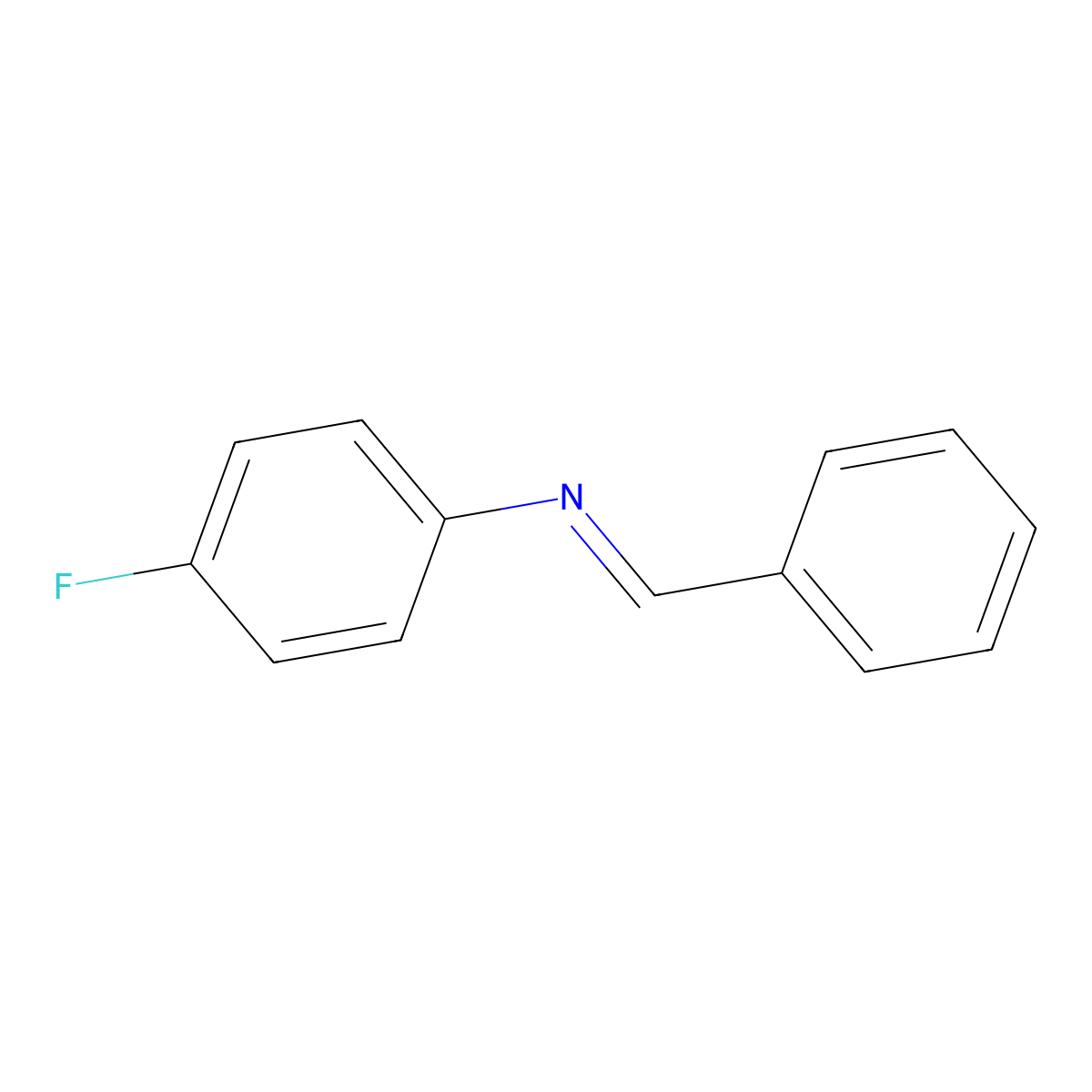 Benzenamine, 4-fluoro-N-(phenylmethylene)- molecular structure, CAS 83306-62-1