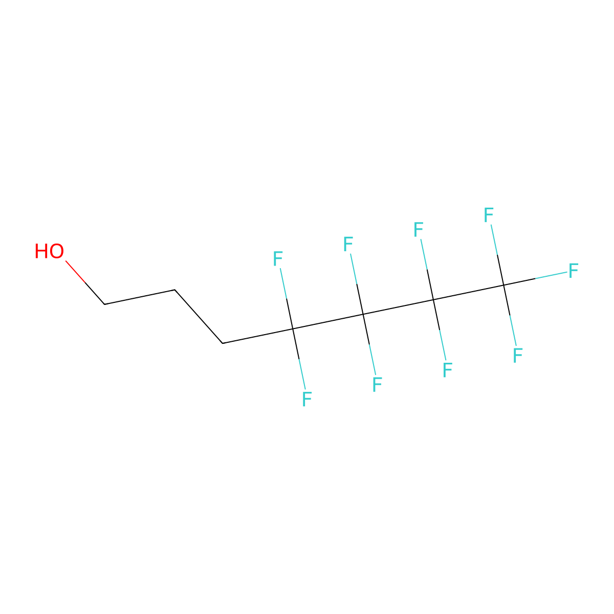 4,4,5,5,6,6,7,7,7-Nonafluoro-1-heptanol molecular structure, CAS 83310-97-8