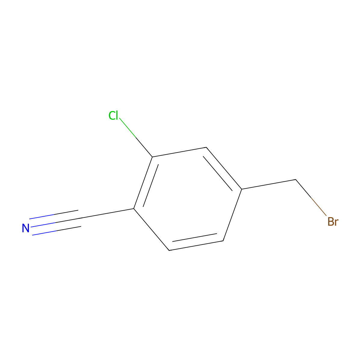 4-(Bromomethyl)-2-chlorobenzonitrile molecular structure, CAS 83311-25-5