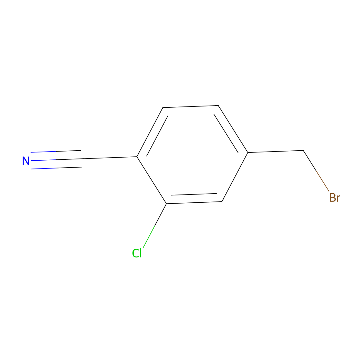 4-(Bromomethyl)-2-chlorobenzonitrile molecular structure, CAS 83311-25-5
