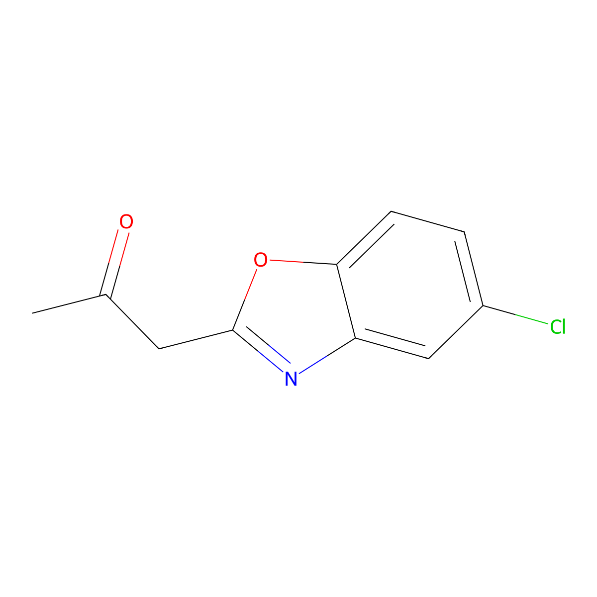 1-(5-Chloro-2-benzoxazolyl)-2-propanone molecular structure, CAS 83315-61-1