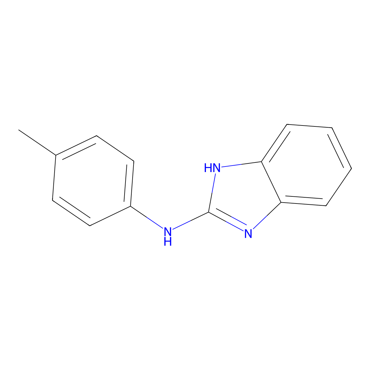 N-(4-methylphenyl)-1H-benzimidazol-2-amine molecular structure, CAS 83318-15-4