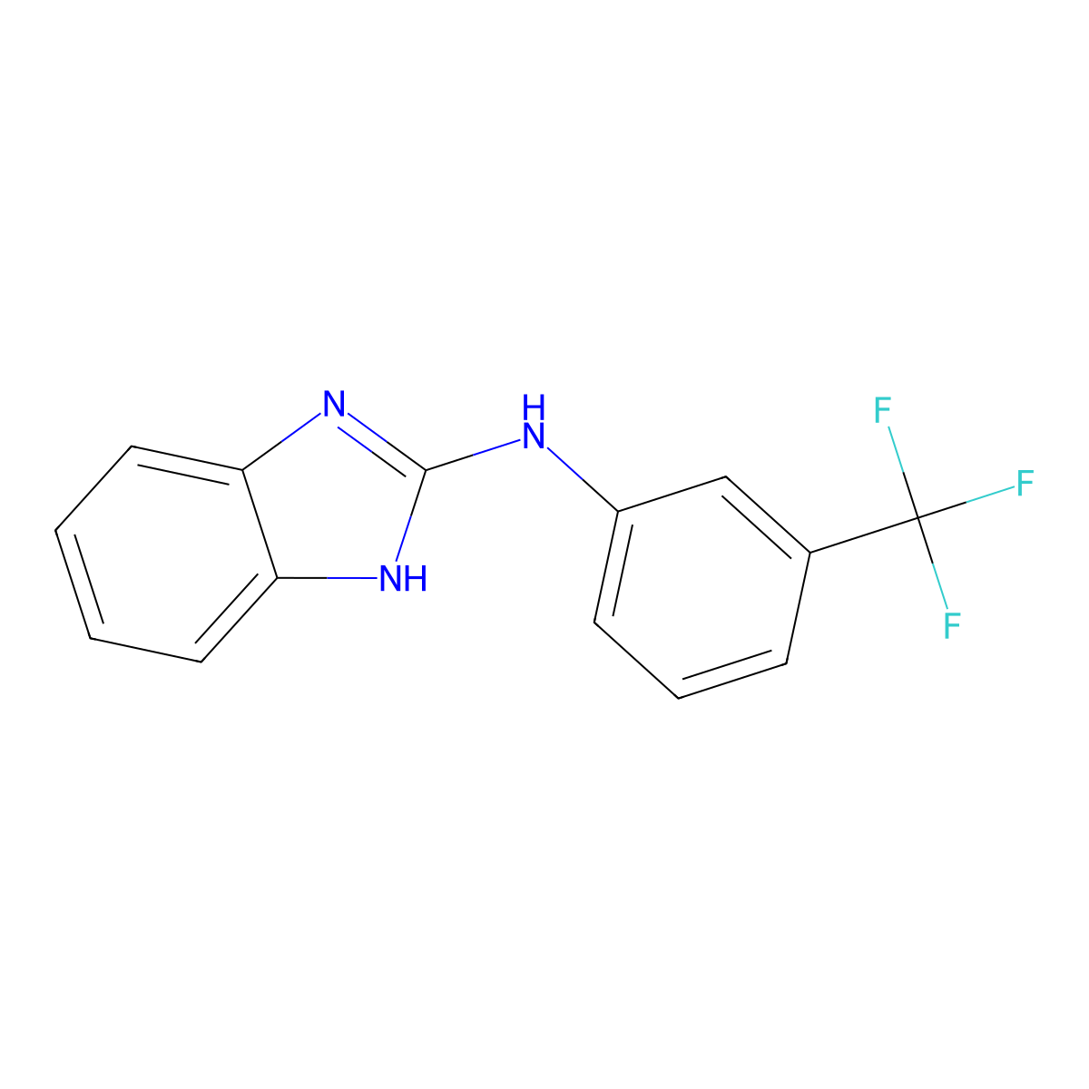N-(Benzimidazol-2-yl)-3-(trifluoromethyl)aniline molecular structure, CAS 83318-23-4