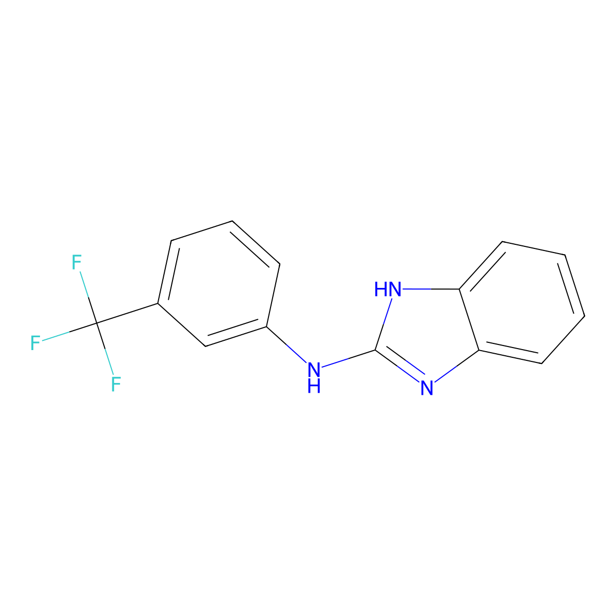 N-(Benzimidazol-2-yl)-3-(trifluoromethyl)aniline molecular structure, CAS 83318-23-4