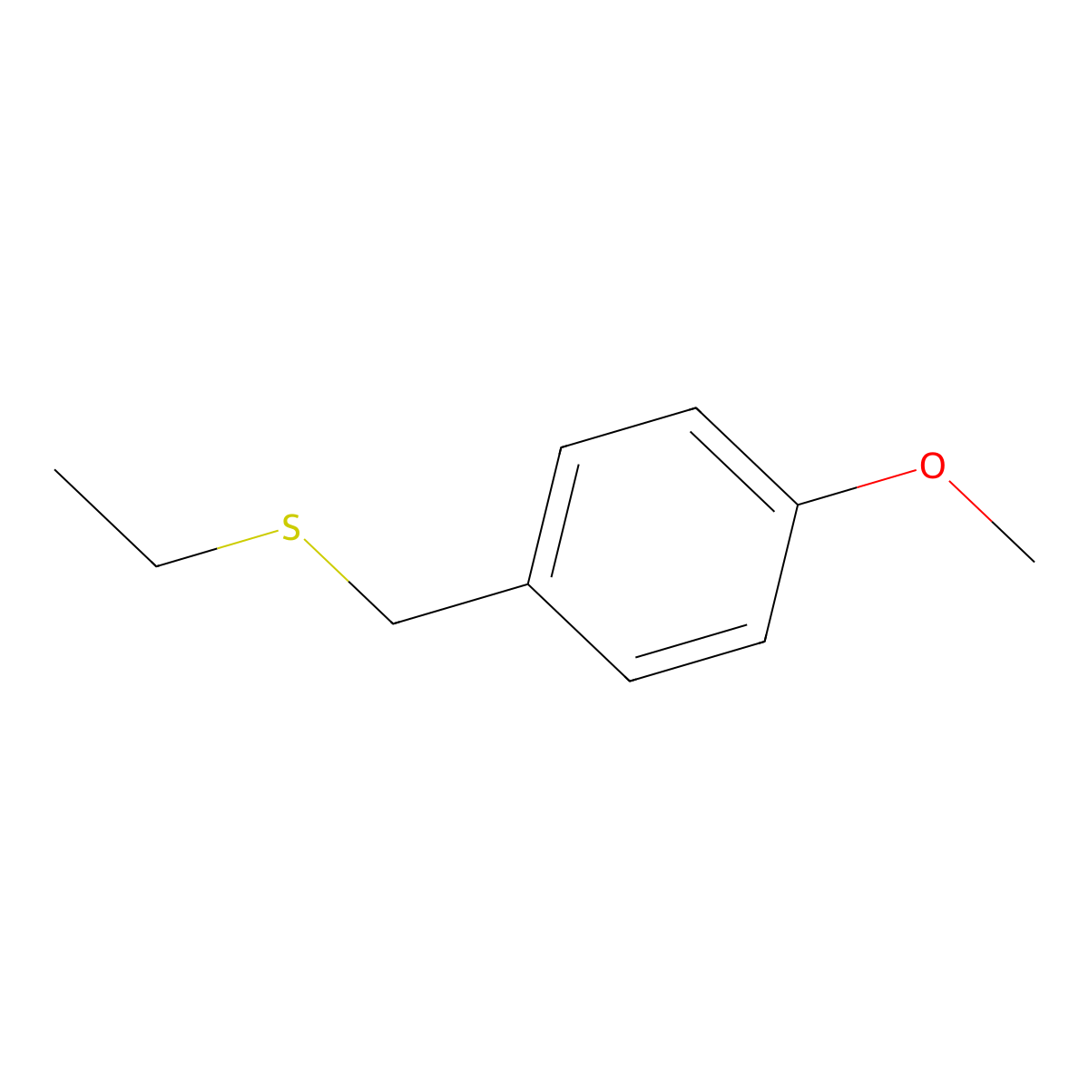 Ethyl 4-methoxybenzyl sulfide molecular structure, CAS 83318-92-7
