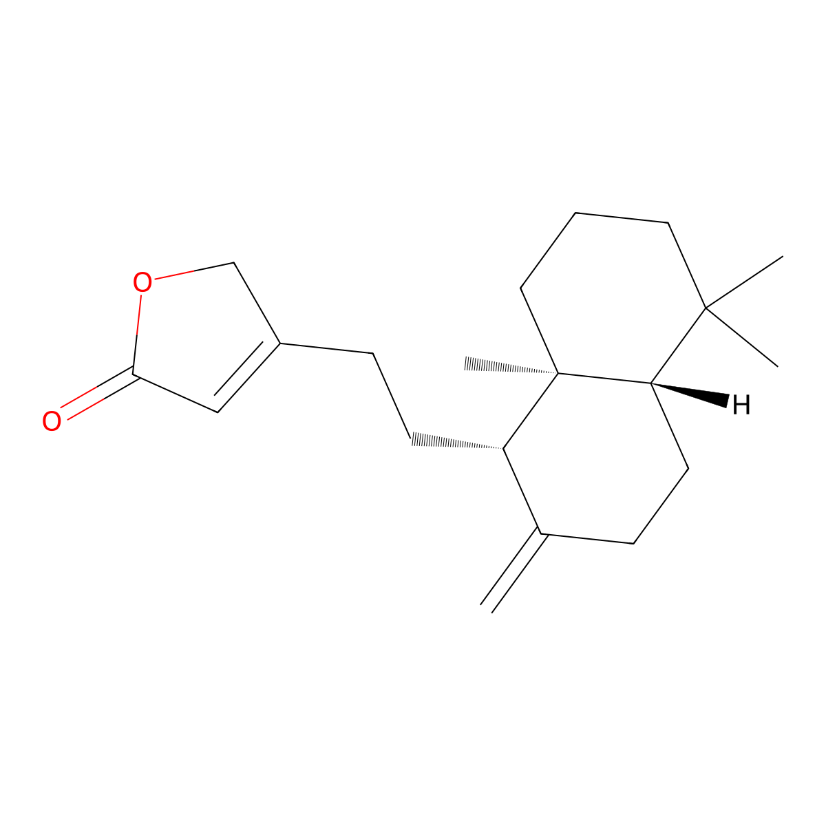8(17),13-Labdadien-15,16-olide molecular structure, CAS 83324-51-0
